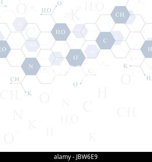Hexagons genetic. Modern Structure Molecule DNA. Atom. Molecule and communication background for medicine, science, technology, chemistry. Medical scientific backdrop. Stock Vector