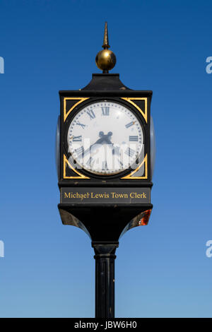 Town clock war memorial in Lyme Regis, Dorset, England, UK, Europe Stock Photo