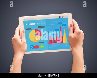 Close up on digital tablet Stock Photo