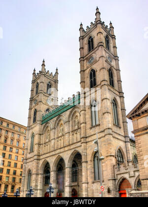 Notre-Dame Basilica of Montreal in Canada Stock Photo