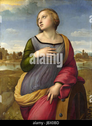 Raffaello Sanzio da Urbino - Raphael -  Saint Catherine of Alexandria   1507 Stock Photo