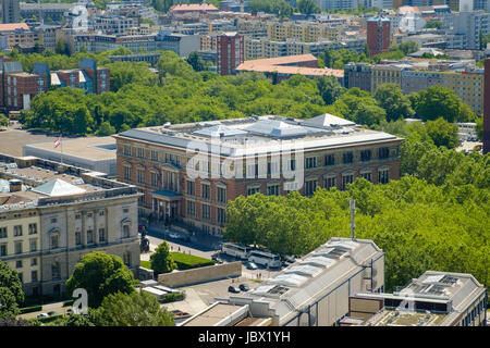 Berlin, Germany - june 9, 2017: Aerial view of the Martin Gropius Bau in Berlin, Kreuzberg, Germany. Stock Photo