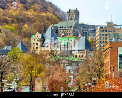 McGill University, McTavish reservoir and Royal Victoria Hospital in Montreal - Canada Stock Photo