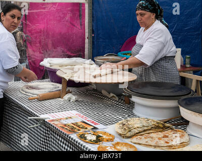 street food, Albert Cuyp Market  near Rembrandsplein, Amsterdam, Province North Holland, Netherlands Stock Photo