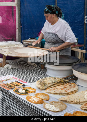 street food, Albert Cuyp Market  near Rembrandsplein, Amsterdam, Province North Holland, Netherlands Stock Photo