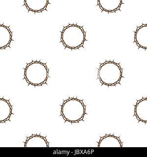 Crown of thorns pattern seamless Stock Vector