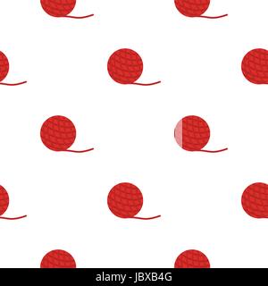 Yarn ball toy for cat pattern seamless Stock Vector