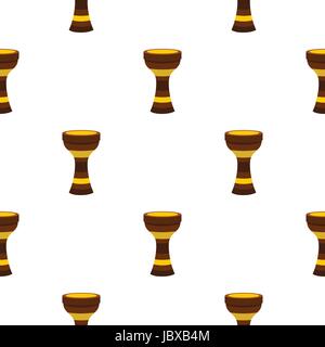 Darbuka musical instrument pattern seamless Stock Vector