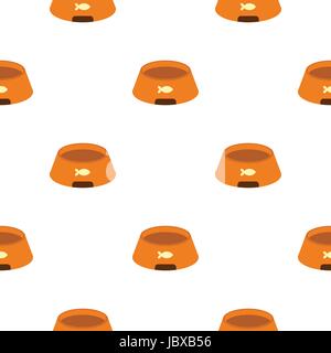 Bowl for animal pattern seamless Stock Vector