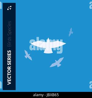 Dove flying in the sky logo - Peace modern concept Stock Vector