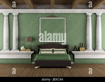 Luxury bedroom in classic style - rendering Stock Photo