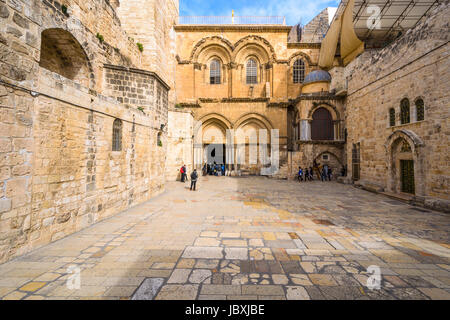 Jerusalem, Israel at  The Church of the Holy Sepulchre. Stock Photo