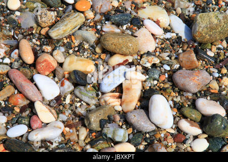 Greece, Cyclades, Paros, Naoussa, Piperi Beach, pebbles, Stock Photo