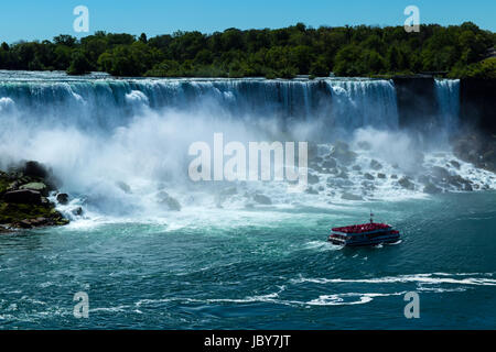American side of Niagara Falls as seen from the Canadian side Stock Photo