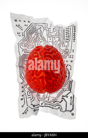 Brain circuits Stock Photo