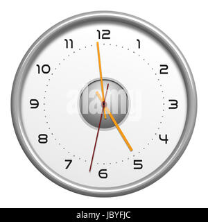 An image of a typical clock isolated on white Stock Photo