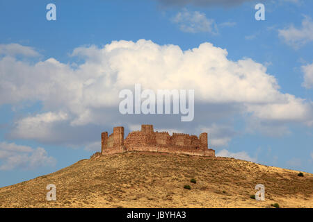 Almonacid castle ruin in Castilla-La Mancha, Spain Stock Photo