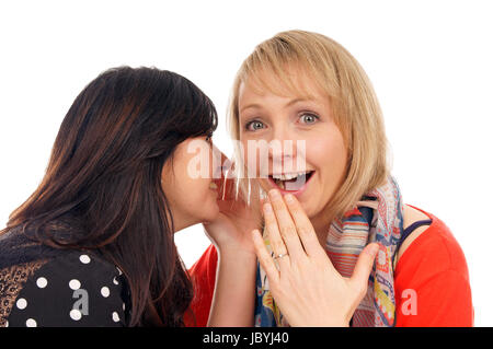 Two girlfriends gossip Stock Photo