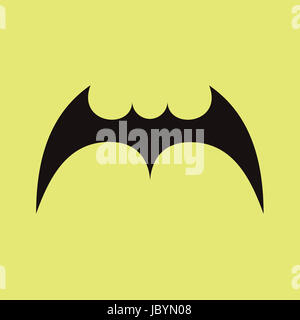 an illustration of spooky bat halloween theme on plain background Stock Photo