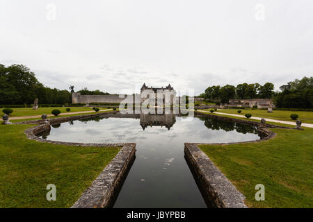 La Roche Courbon  castle in charente maritime region of France Stock Photo