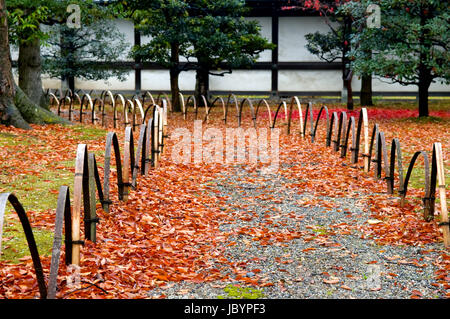 The back yard of Japanese garden, in fall Stock Photo