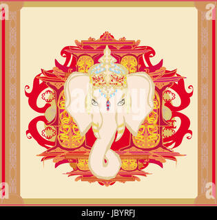 Creative illustration of Hindu Lord Ganesha Stock Photo