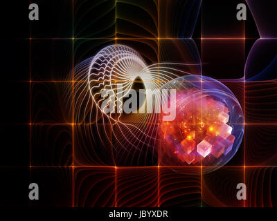 Strange Geometry series. Background composition of  line drawing, math and geometry related elements to complement your layouts on the subject of mathematics, science, education and  technology Stock Photo