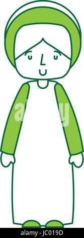 saint joseph manger character Stock Vector