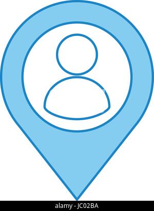 location pointer with avatar user isolated icon Stock Vector
