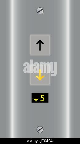 Elevator Button up and down direction Vector illustration Stock Vector ...