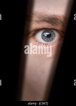 fear  is in the eyes Stock Photo
