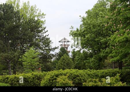 The parks on a overcast and sunny days. Stock Photo