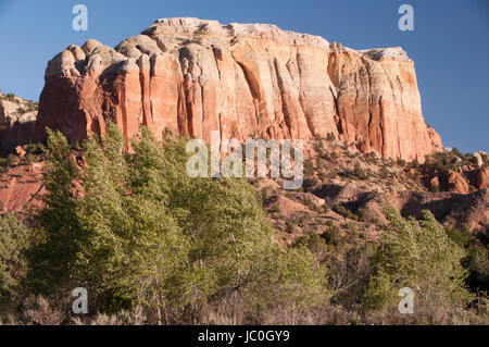 Kitchen Mesa in afternoon light, Carson National Forest, Rio Arriba County, New Mexico, USA Stock Photo