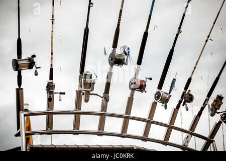 Overhead Closeup Shot of a Fishing Rattle for Fishing Rods on a