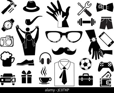 father day icon set for use design Stock Vector