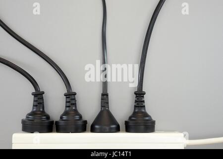 A close up shot of an Australian power cord Stock Photo