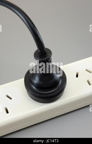 A close up shot of an Australian power cord Stock Photo