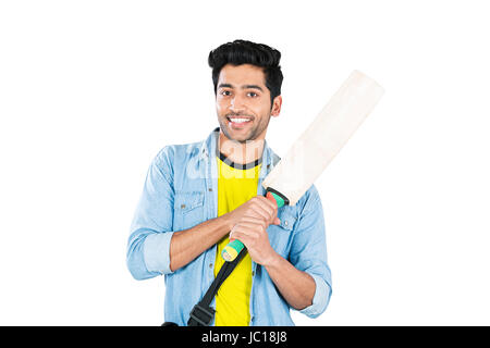 College student Boy Cricket Player Sports Bat Stock Photo