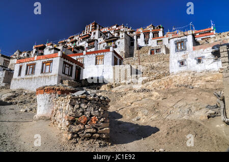 Picturesque view of shrines and temples of Chemrey monastery in Ladakh Stock Photo