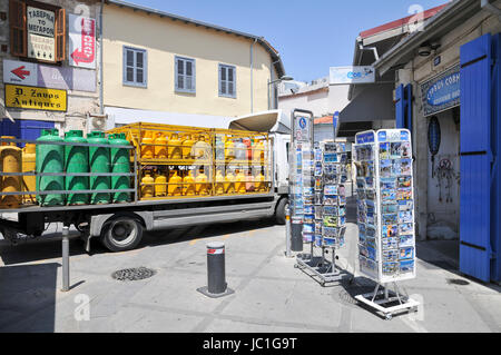 cooking Gas Delivered to homes, Limassol, Cyprus Stock Photo