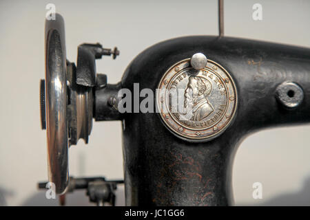 Old sewing machine Original Victoria by Fabrik marke, Stock Photo