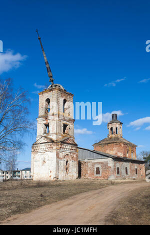 ruined abandoned christian church Stock Photo