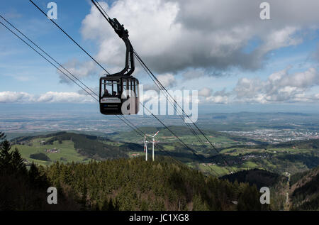 Freiburg, Germany. 2nd May, 2017. View of the 'Schauinsland' mountain ...