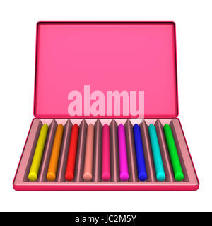3D render of crayons Stock Photo - Alamy