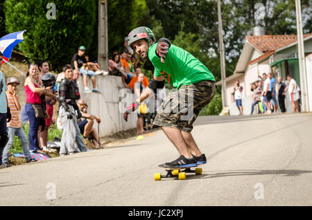 PINHEIRO DA BEMPOSTA, PORTUGAL - AUGUST 10, 2014: Goncalo Marques during the 2nd Newton's Force Festival 2014. Stock Photo