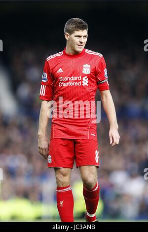 STEVEN GERRARD, LIVERPOOL FC, EVERTON V LIVERPOOL, 2010 Stock Photo