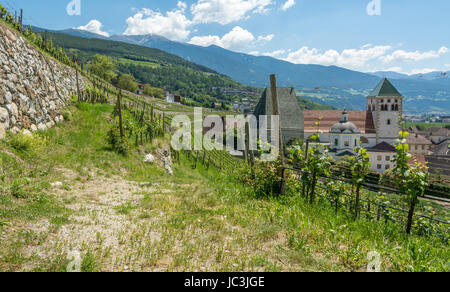 Abbey Novacella ( Abbazia di Novacella ). Novacella Abbey, still run by the Augustinians, lies few km away from Bressanone/Brixen, south Tyrol - Italy Stock Photo