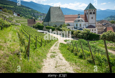 Abbey Novacella ( Abbazia di Novacella ). Novacella Abbey, still run by the Augustinians, lies few km away from Bressanone/Brixen, south Tyrol - Italy Stock Photo