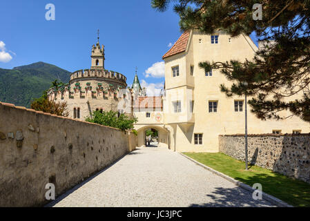 Abbey of Novacella ( Abbazia di Novacella - Kloster Neustift) - the castel Sant'angelo greets you in the main courtyard at Abbey South Tyrol - italy Stock Photo