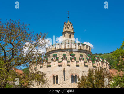 Abbey of Novacella ( Abbazia di Novacella - Kloster Neustift) - the castel Sant'angelo greets you in the main courtyard at Abbey South Tyrol - italy Stock Photo